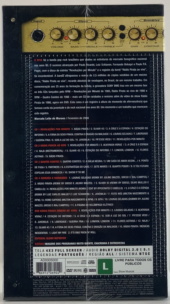 RPM - Revolução! RPM 25 Anos (4CDs+DVD novo) | Tracks Rio